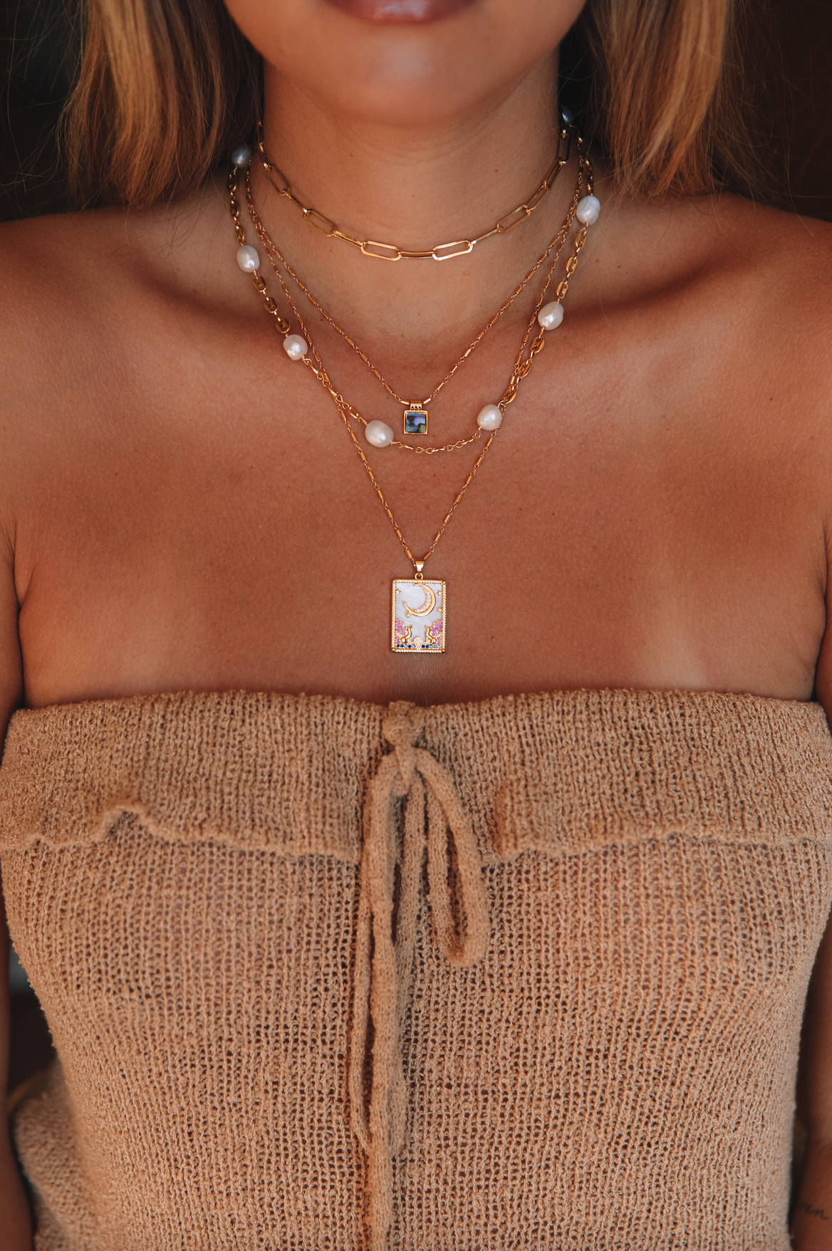 The Square Abalone Necklace