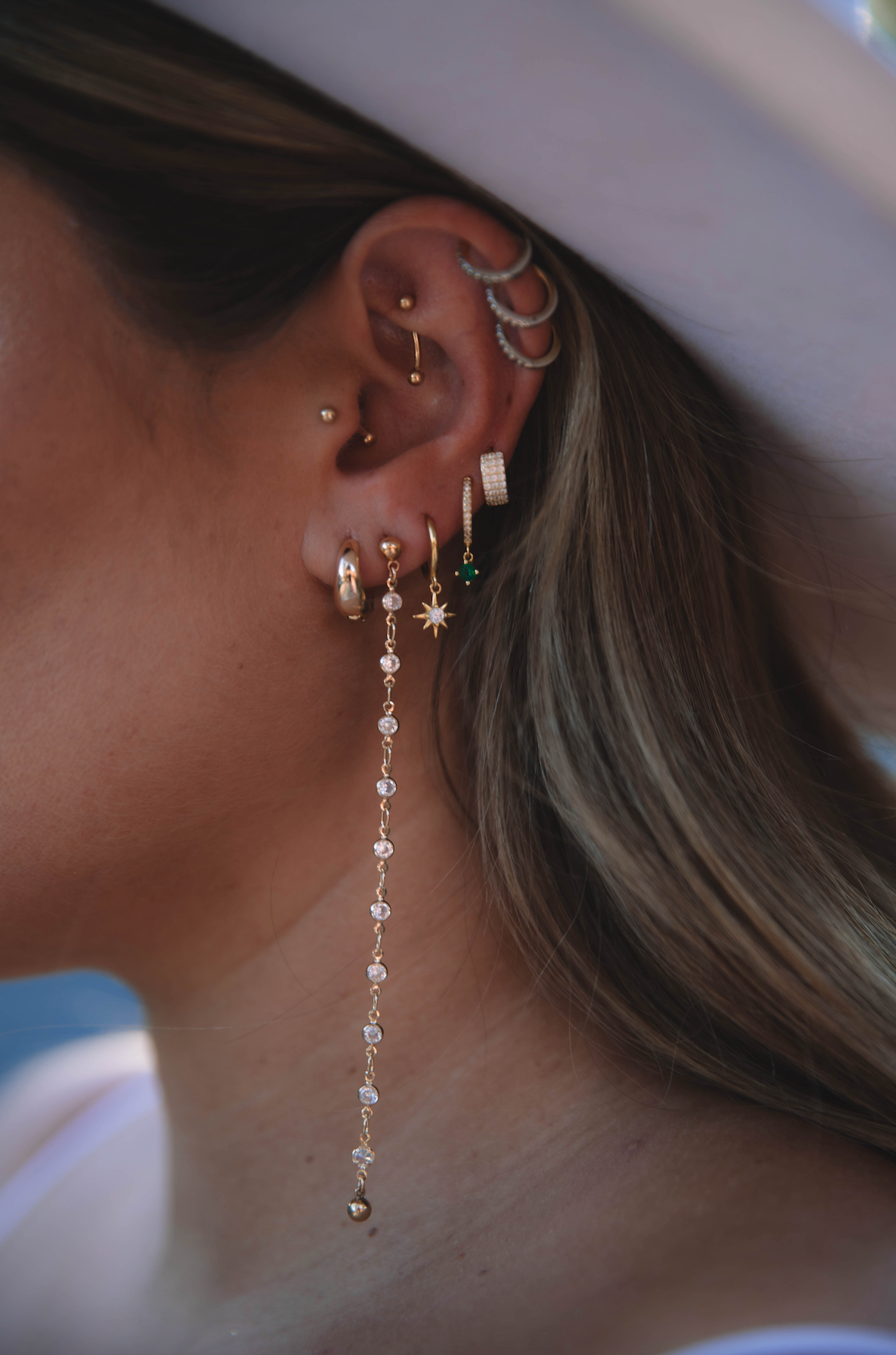 The Crystal Waterfall Earring