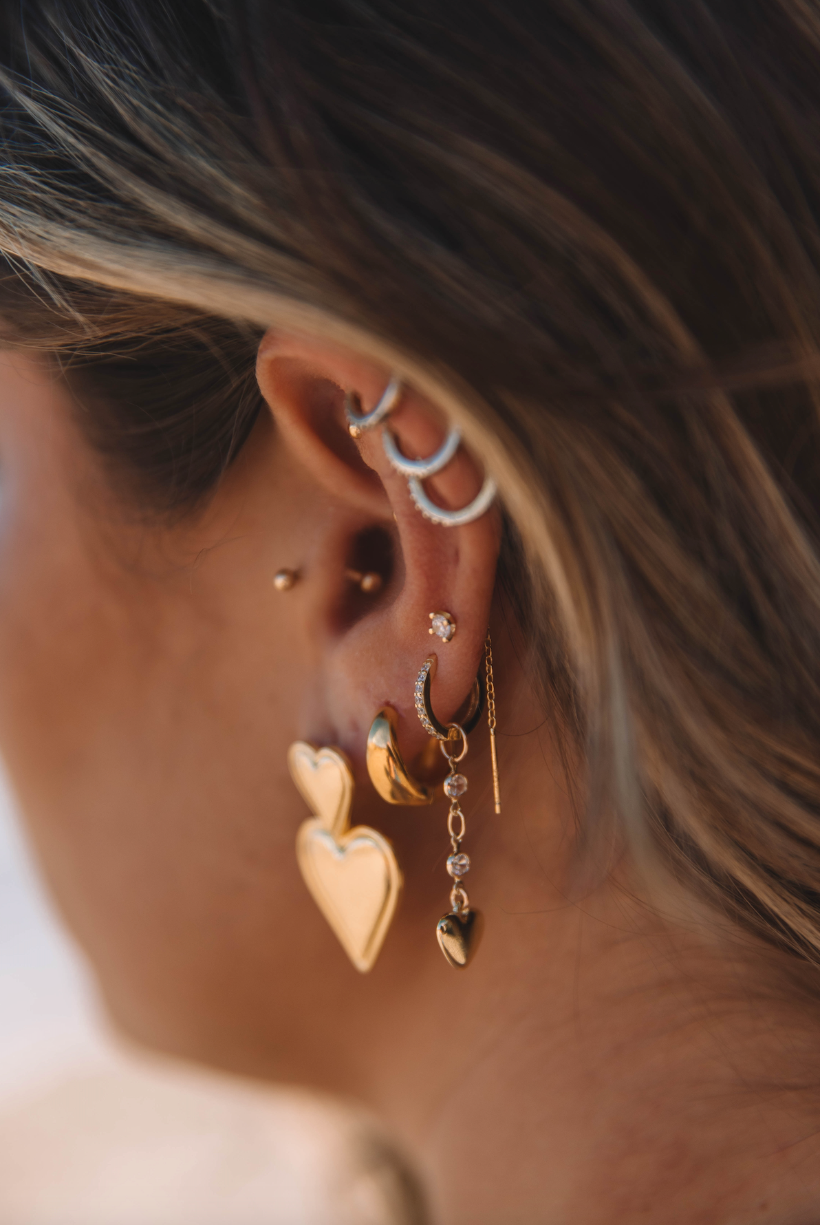 The Heart Drop Huggie