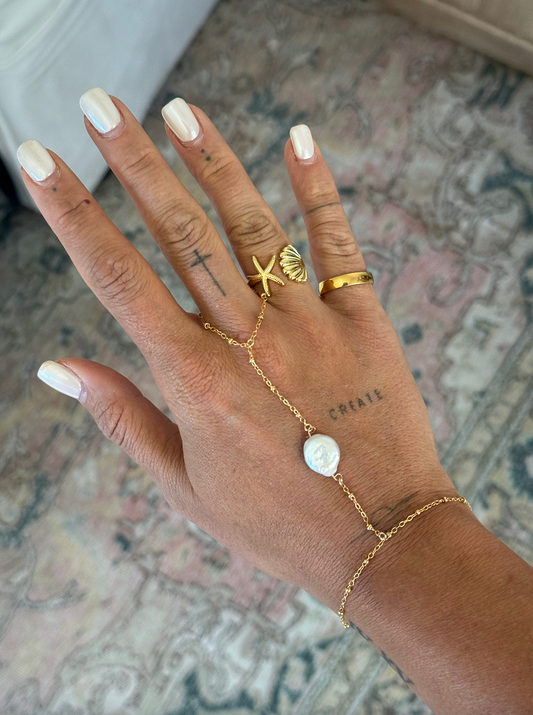 The Dainty Pearl Hand Chain