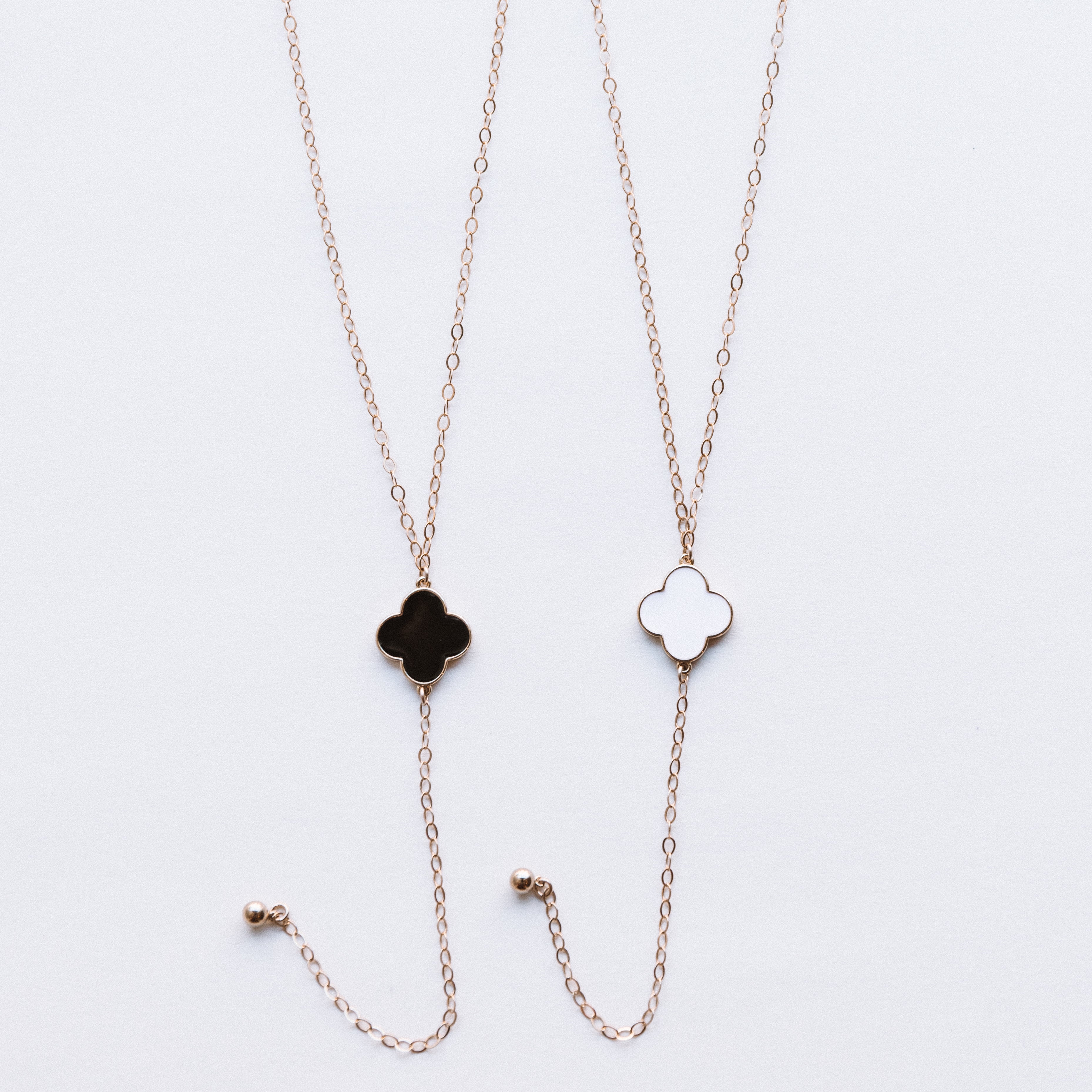 Love Clover Bold Link Lariat Necklace