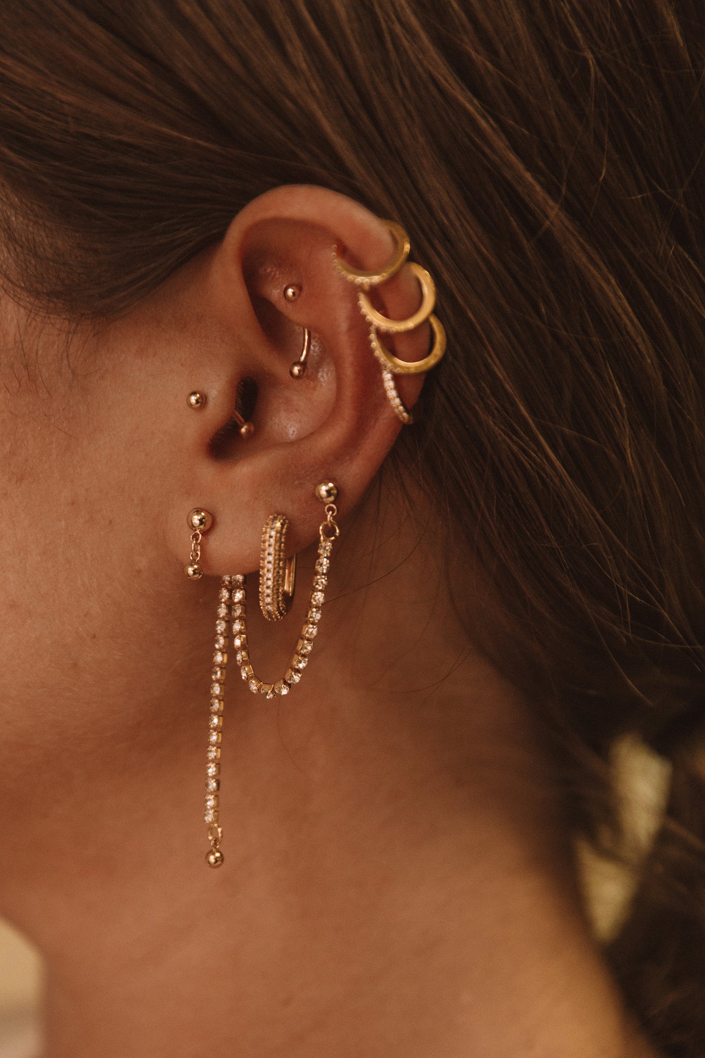 The CZ Double Drop Earring