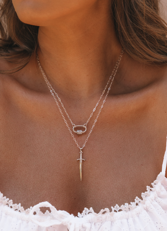 Dainty Carabiner Necklace