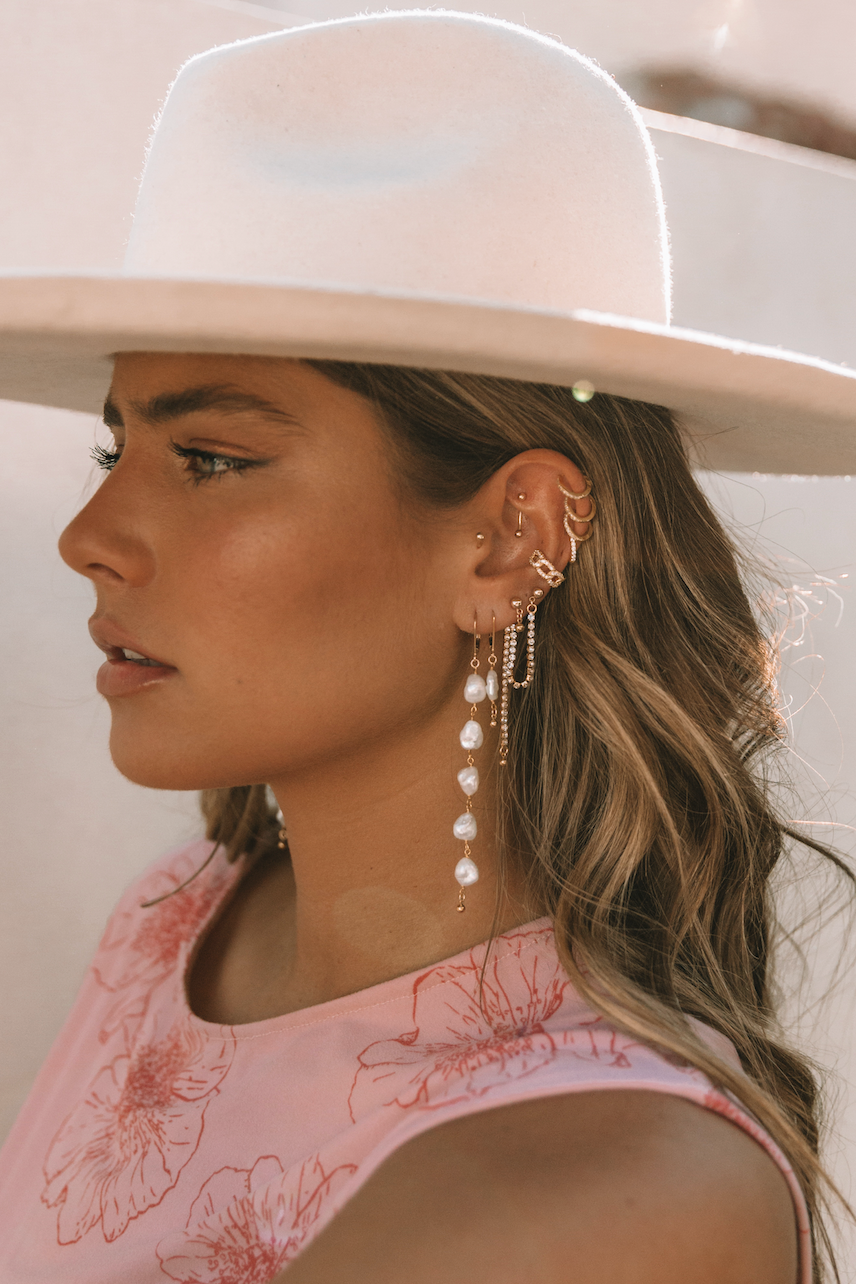 The Pearl Waterfall Earrings