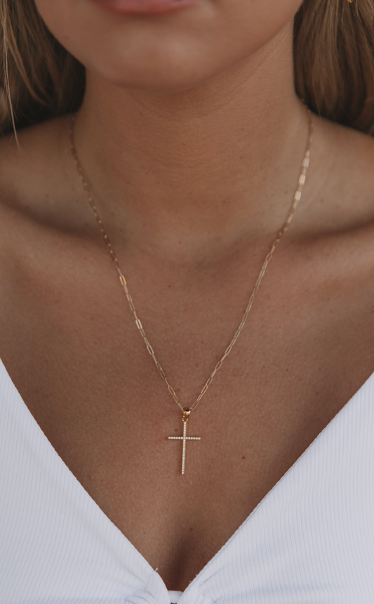 The Dainty CZ Cross Necklace