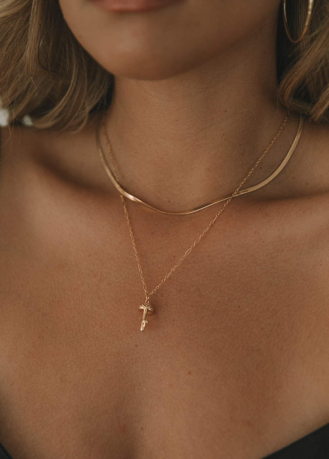 The Double Mushroom Necklace