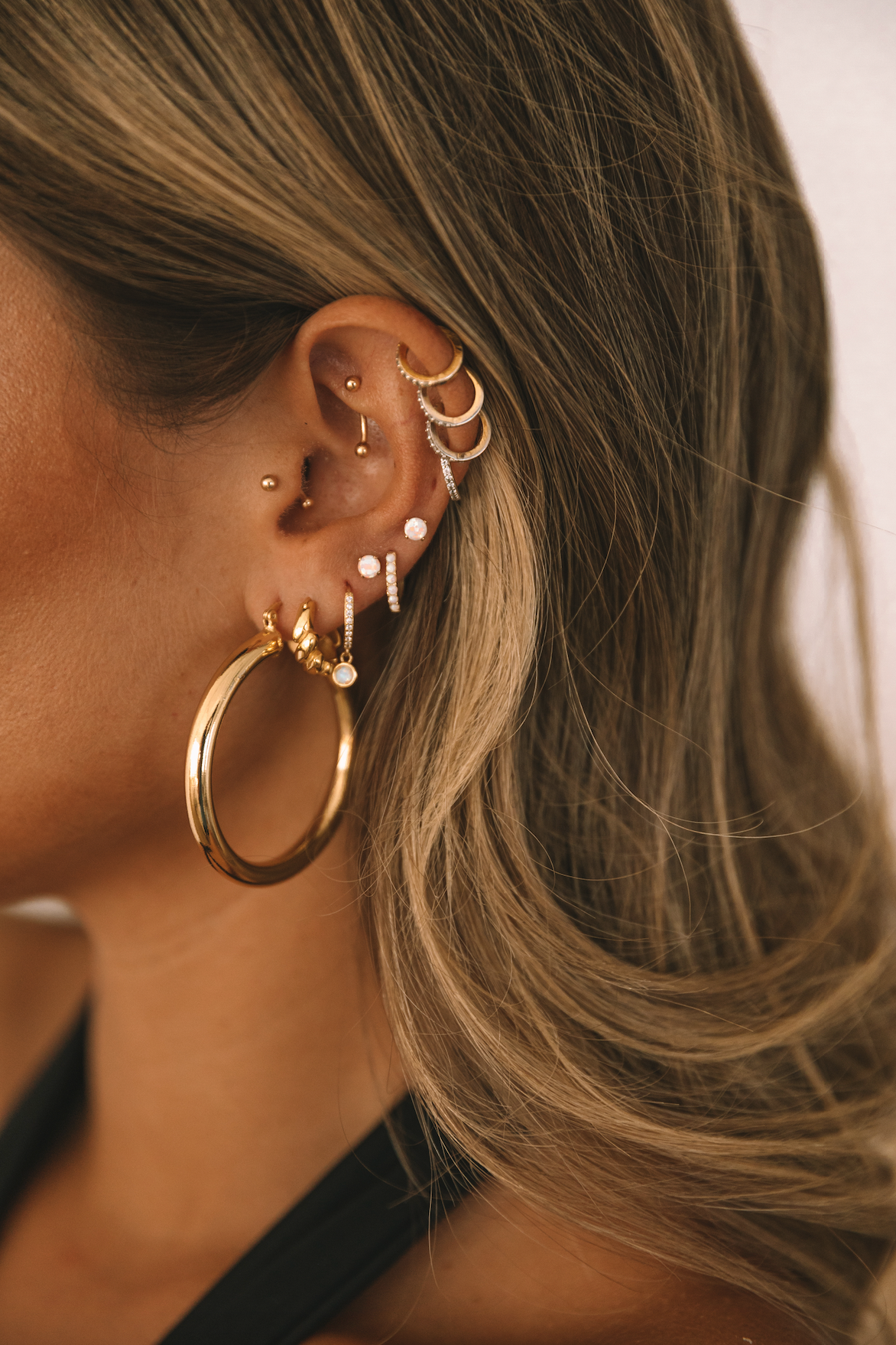 The Mini Croissant Hoop Earring