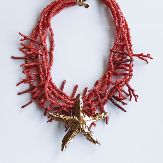 The Red Coral Starfish Necklace