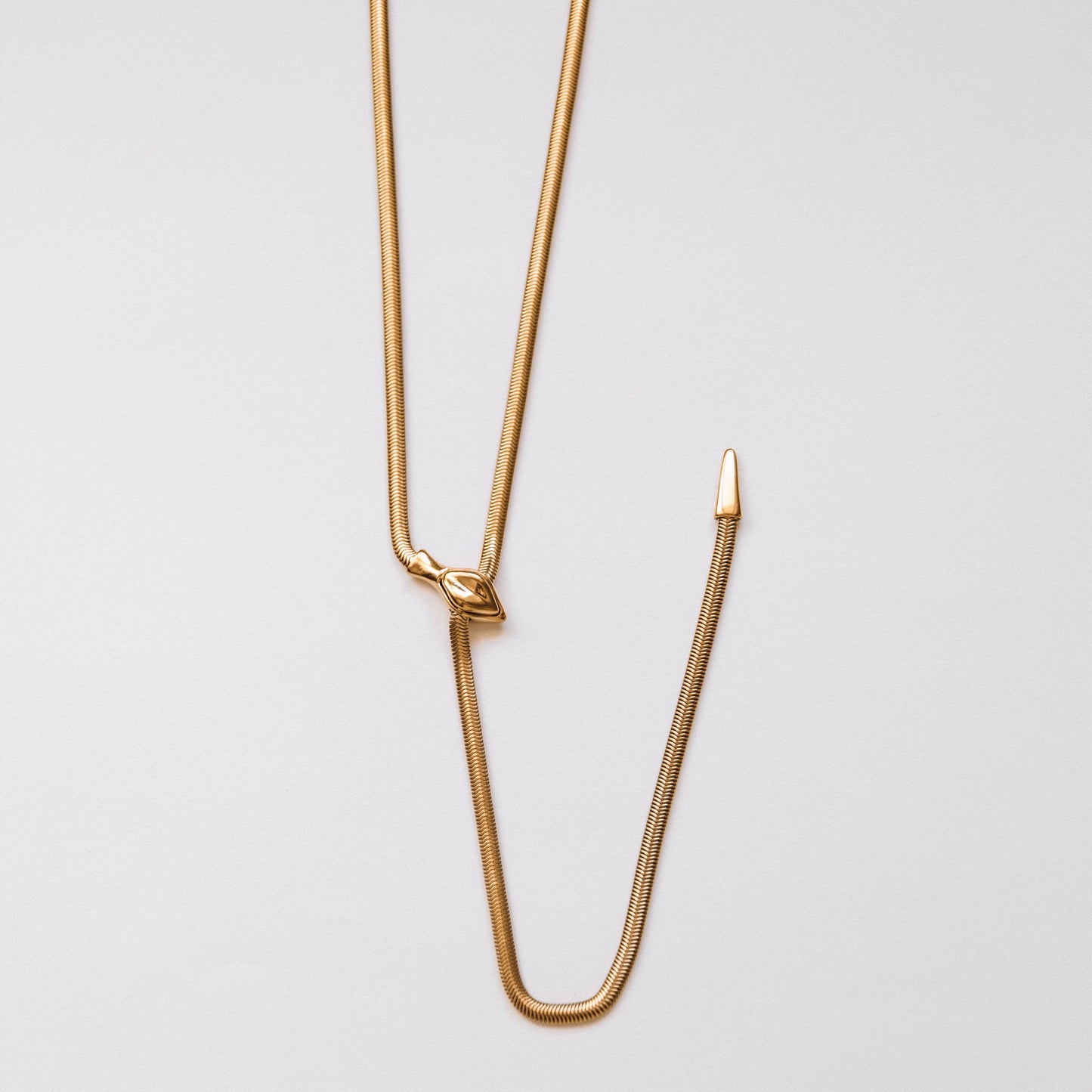 Sun Serpent Lariat Necklace