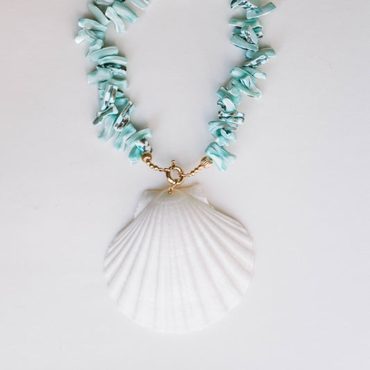 The Aurora Turquoise Shell Necklace