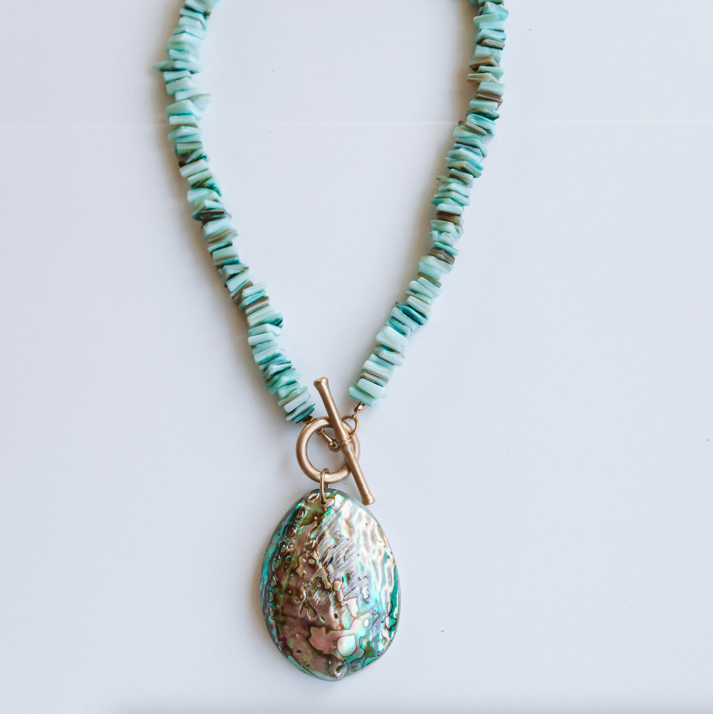 The Iridescent Abalone Statement Necklace