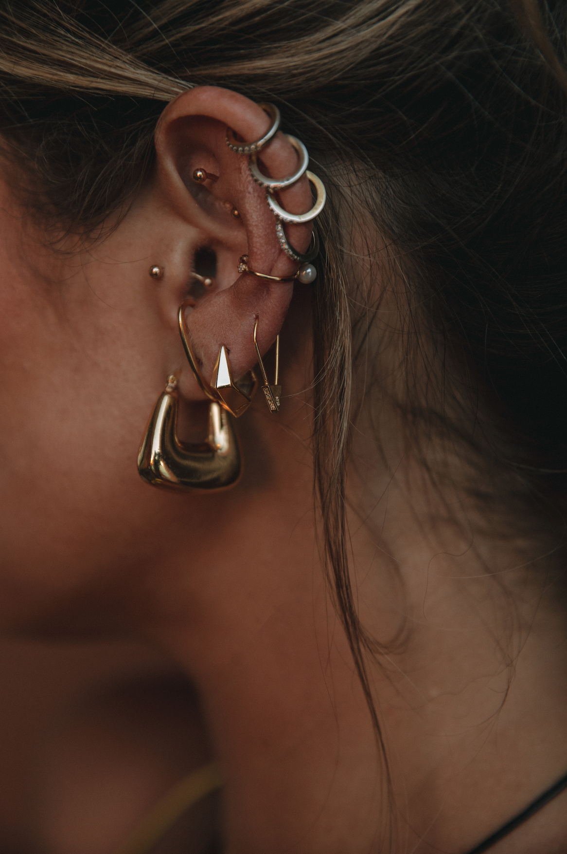 Mini Safety Pin Earrings