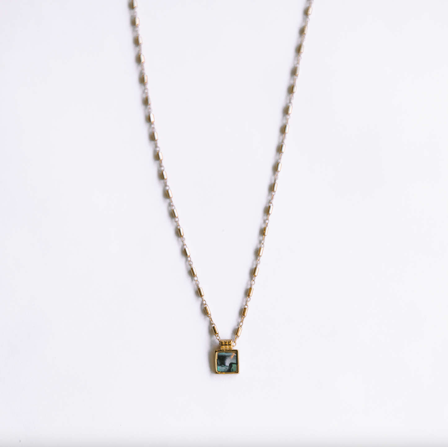 The Square Abalone Necklace