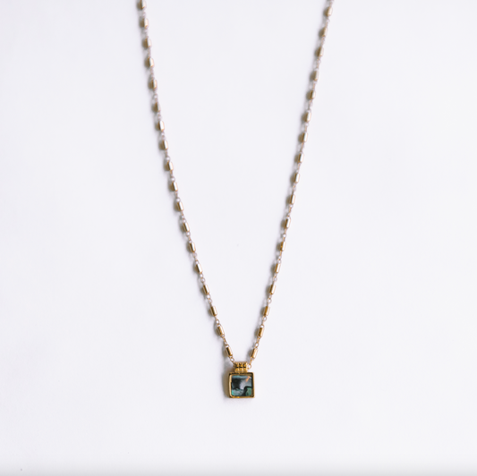 The Square Abalone Necklace