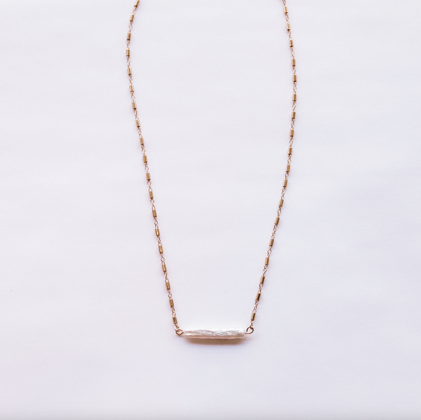 The Freshwater Pearl Bar Necklace