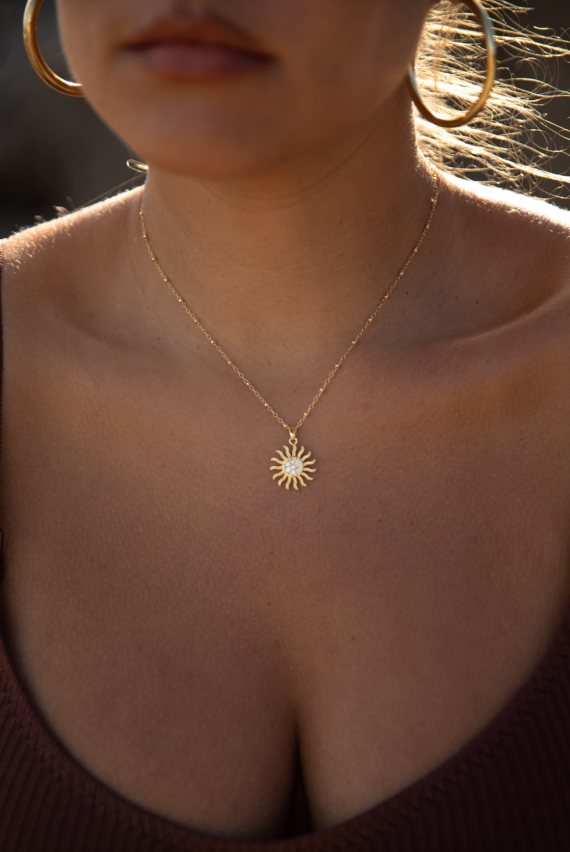The CZ Sun Necklace