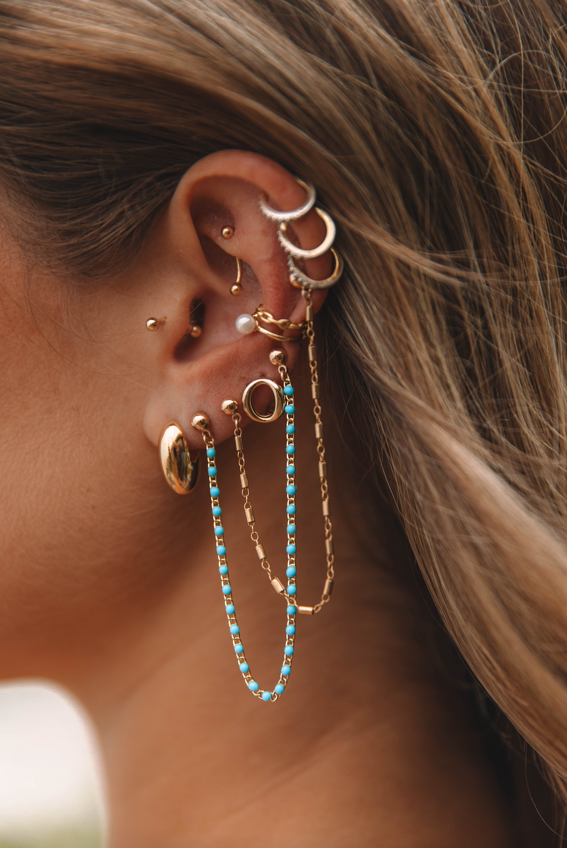 The Double Turquoise Studs