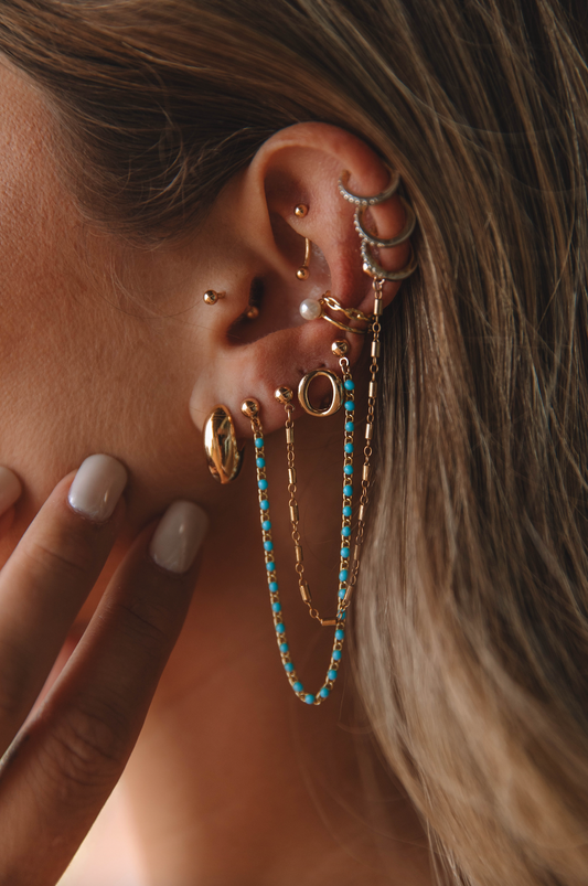 The Double Turquoise Studs