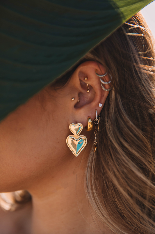 The Double Hearts Earring