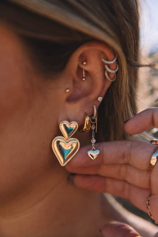 The Heart Drop Huggie