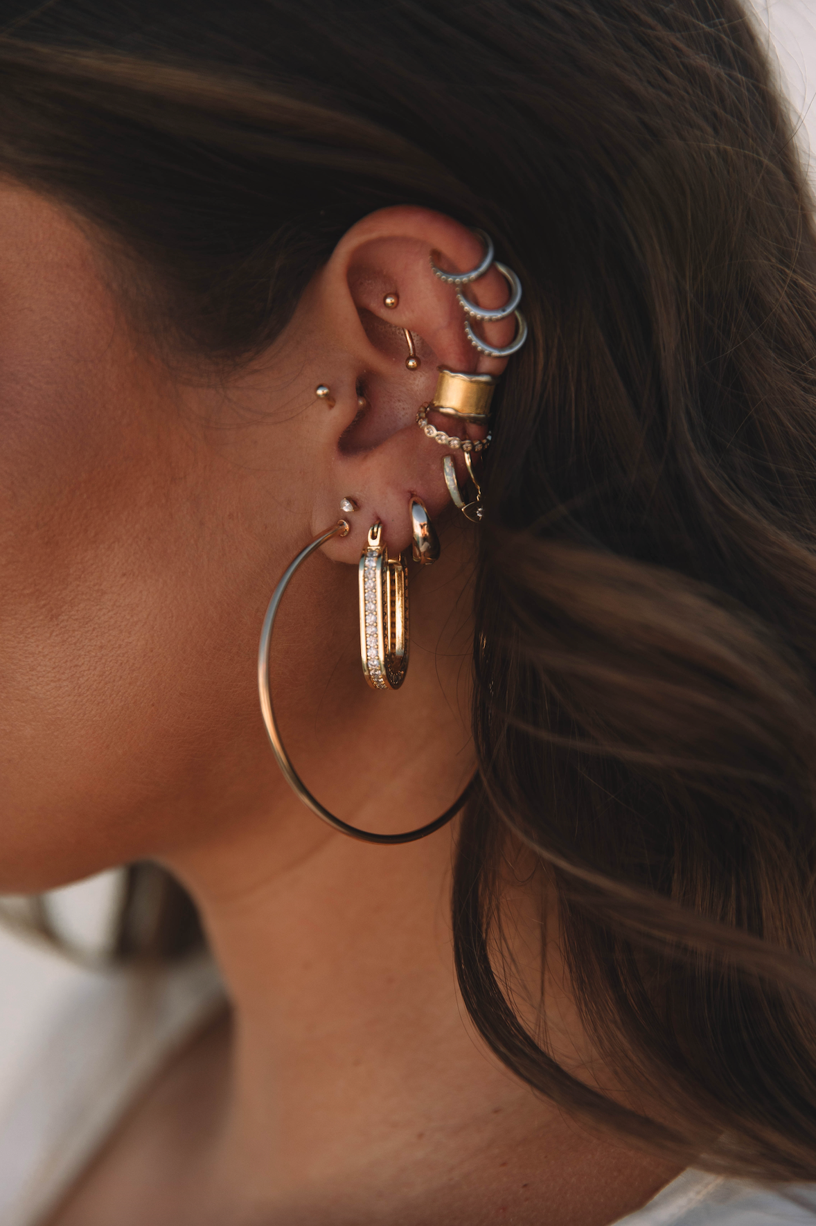 The Crystal Oval Hoops