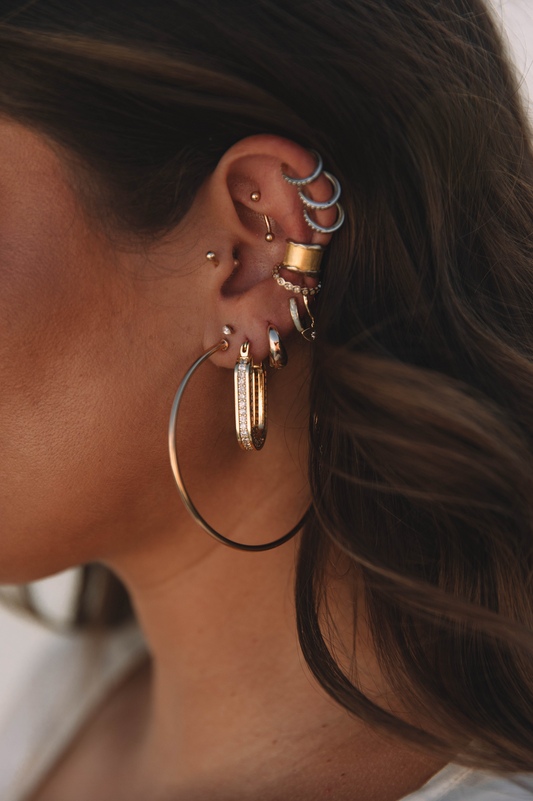 The Crystal Oval Hoops