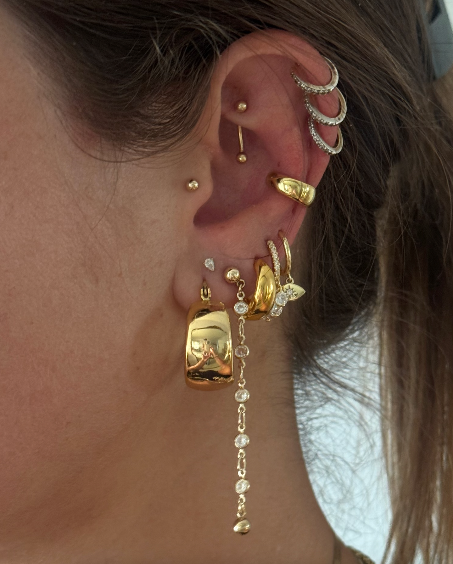 The Crystal Waterfall Earring