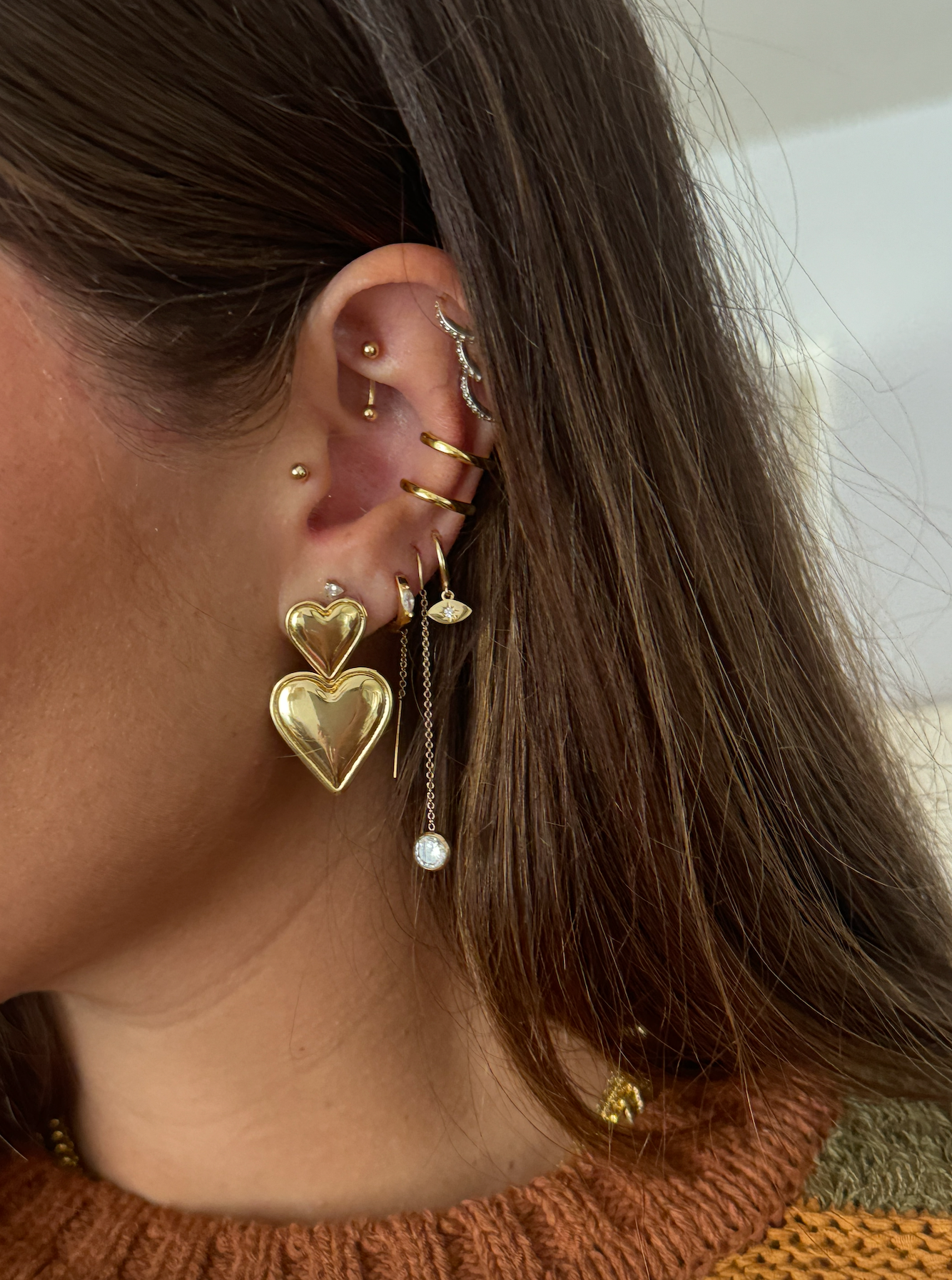 The Double Hearts Earring