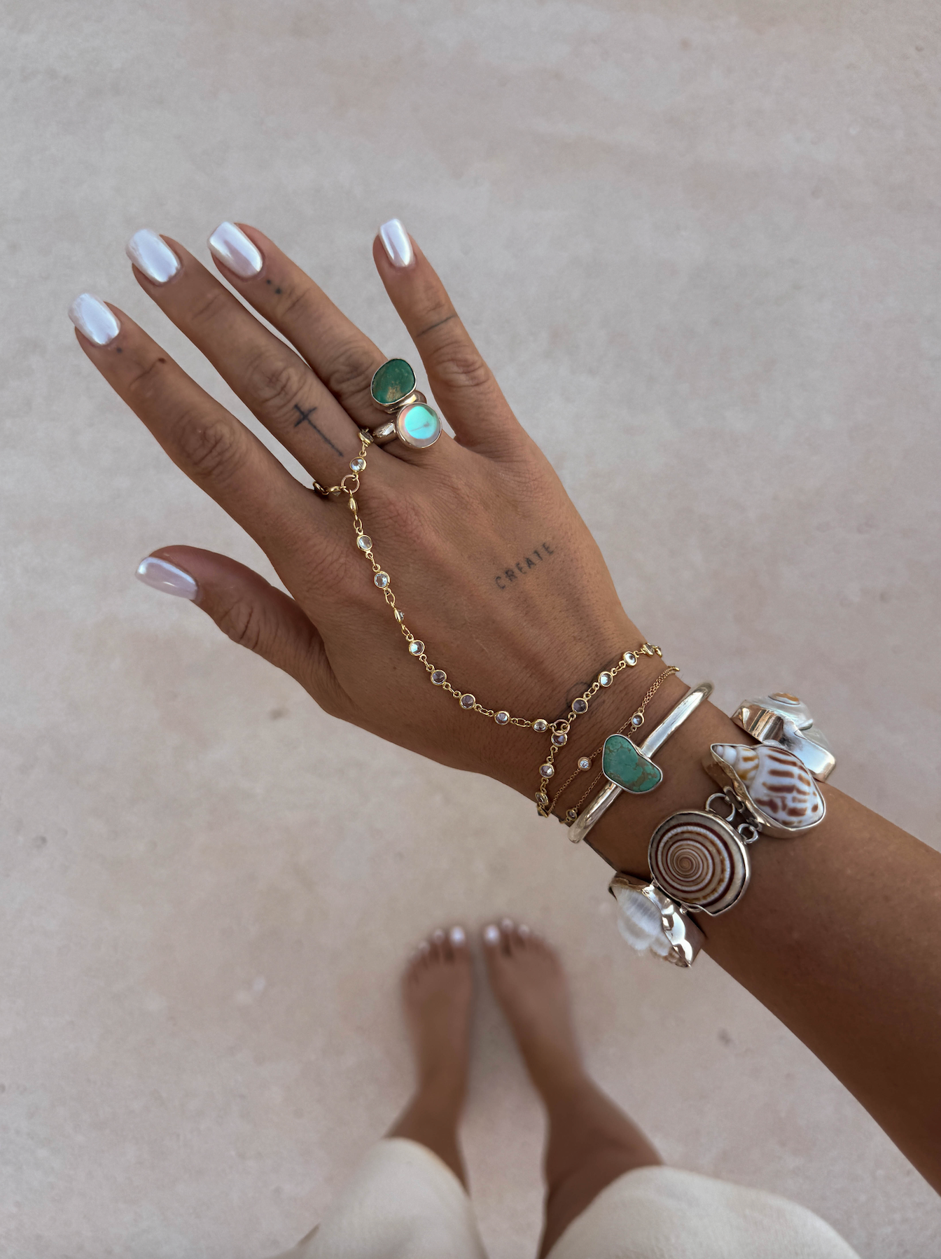 The Silver Luminite And Turquoise Ring