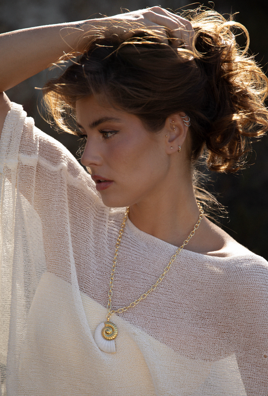 The Golden Horizon Shell Necklace