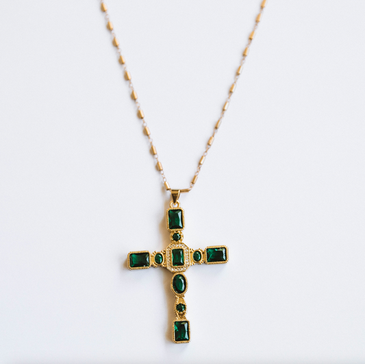The Emerald Treasure Cross Necklace