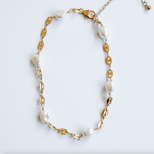The Pearly Gold Anklet