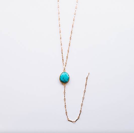 The Turquoise Calico Lariat