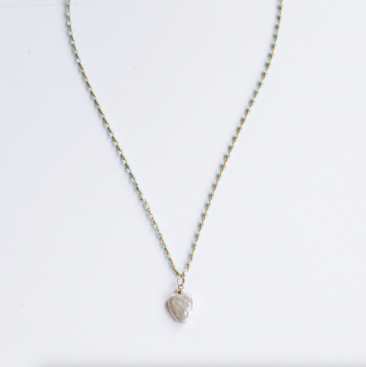 The Ocean Blue Heart Necklace