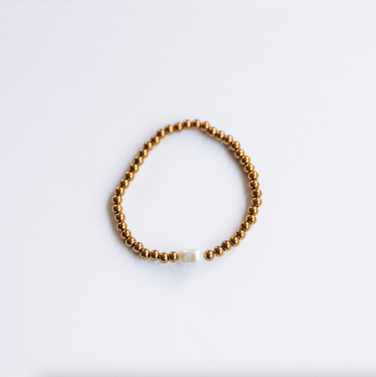 The Pearl Stretch Bead Bracelet