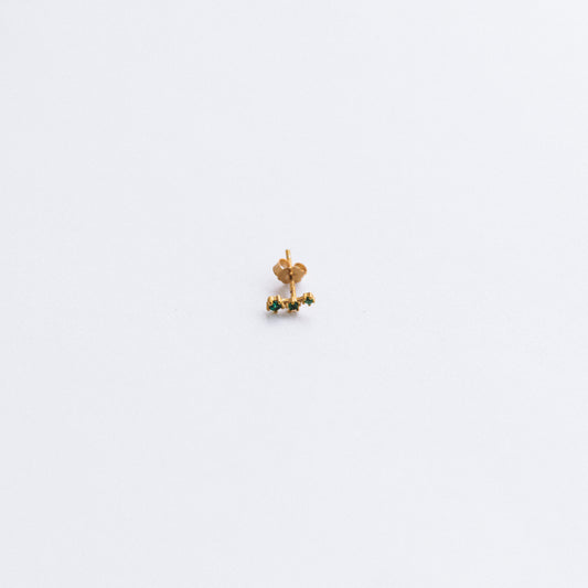 The Triple Emerald Stud