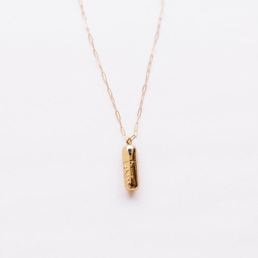 The Gold Chill Pill Necklace