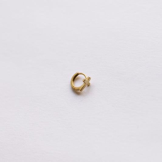 The Mini Gold Cross Huggie