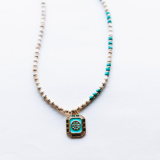 The Turquoise Tag Necklace