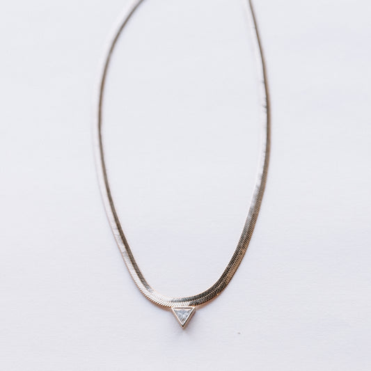 The Triangle Herringbone Necklace