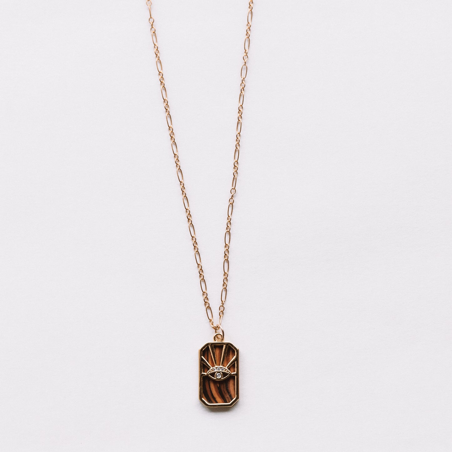 The Tigers Eye Tag Necklacce