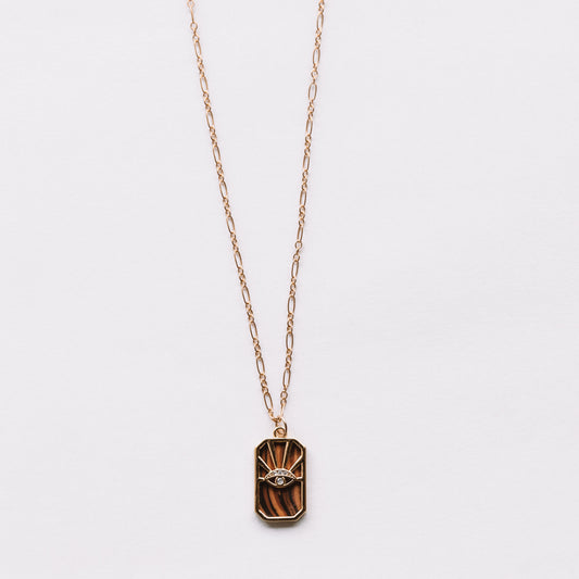 The Tigers Eye Tag Necklace