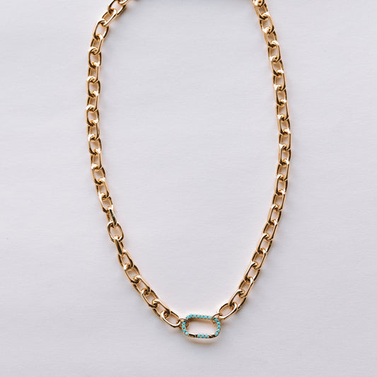 The Turquoise Carabiner Necklace