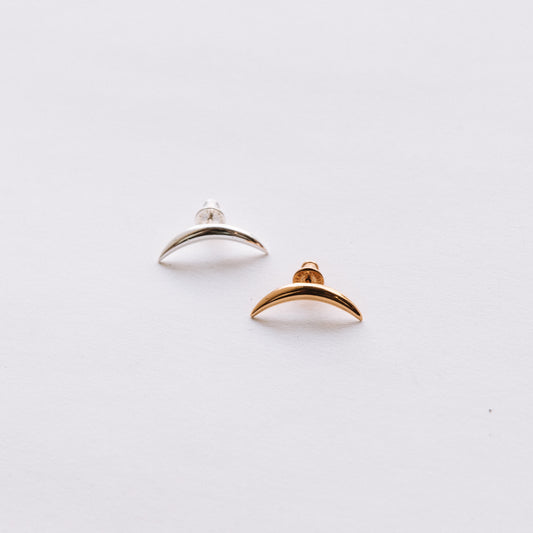 The Crescent Moon Ear Climber Stud