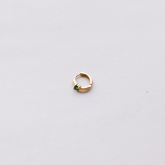 The Hightower Emerald Huggie