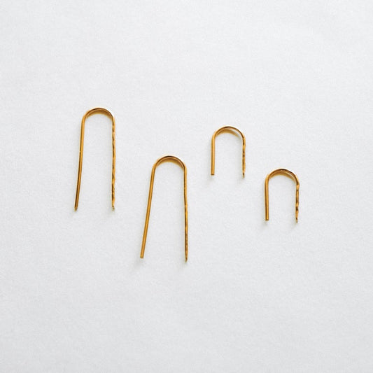 Gold Hammered Threaders