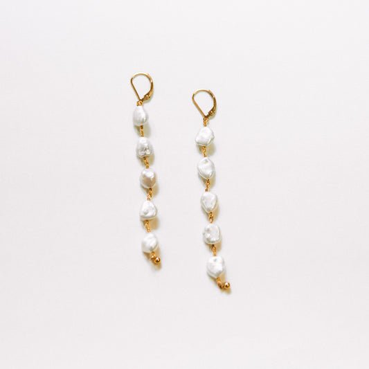 The Pearl Waterfall Earrings
