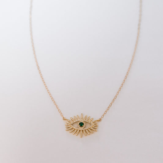 The Emerald Evil Eye Necklace
