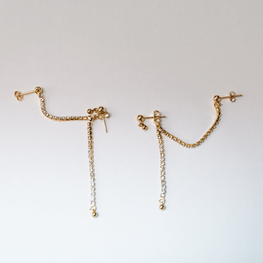 The CZ Double Drop Earring