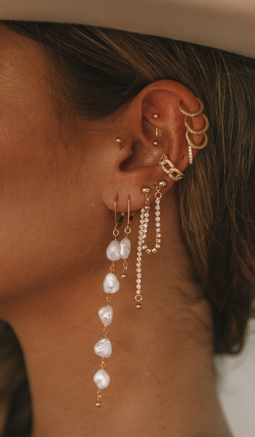 The Pearl Waterfall Earrings